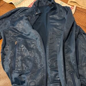 Sean John Navy Geometric Windbreaker